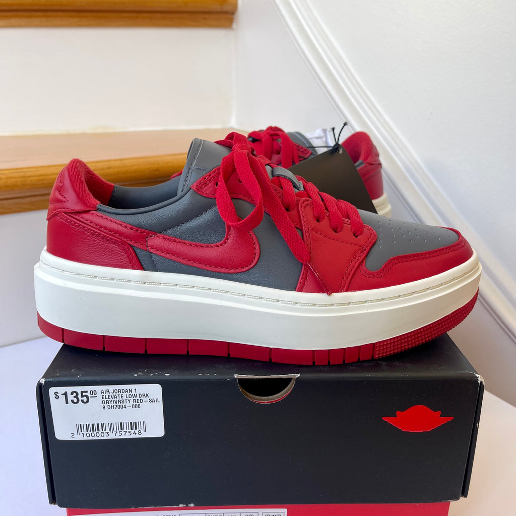Nike Air Jordan Elevate Platform Women’s Sneakers - Varsity Red / Dark Grey