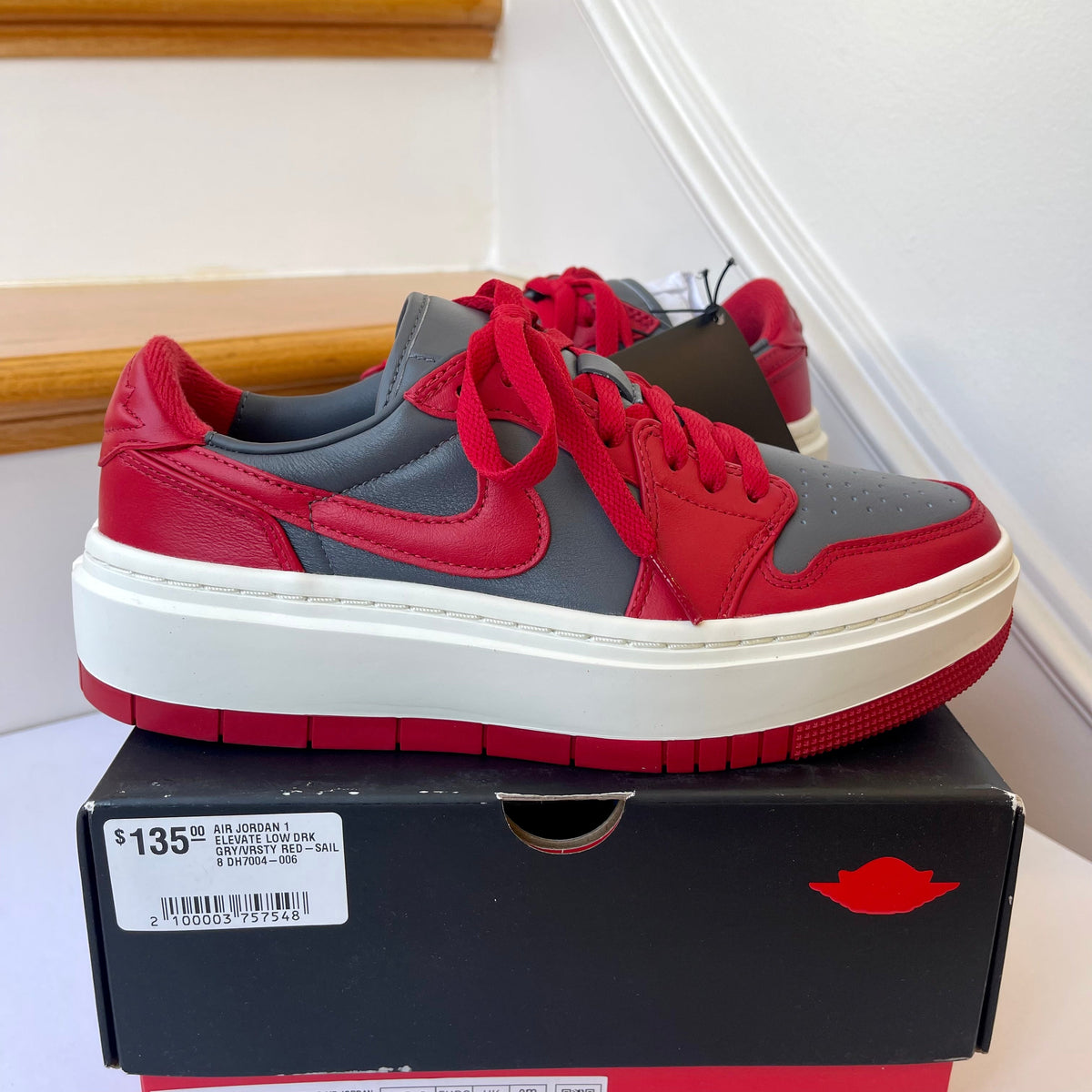 Nike Air Jordan Elevate Platform Women’s Sneakers - Varsity Red / Dark Grey