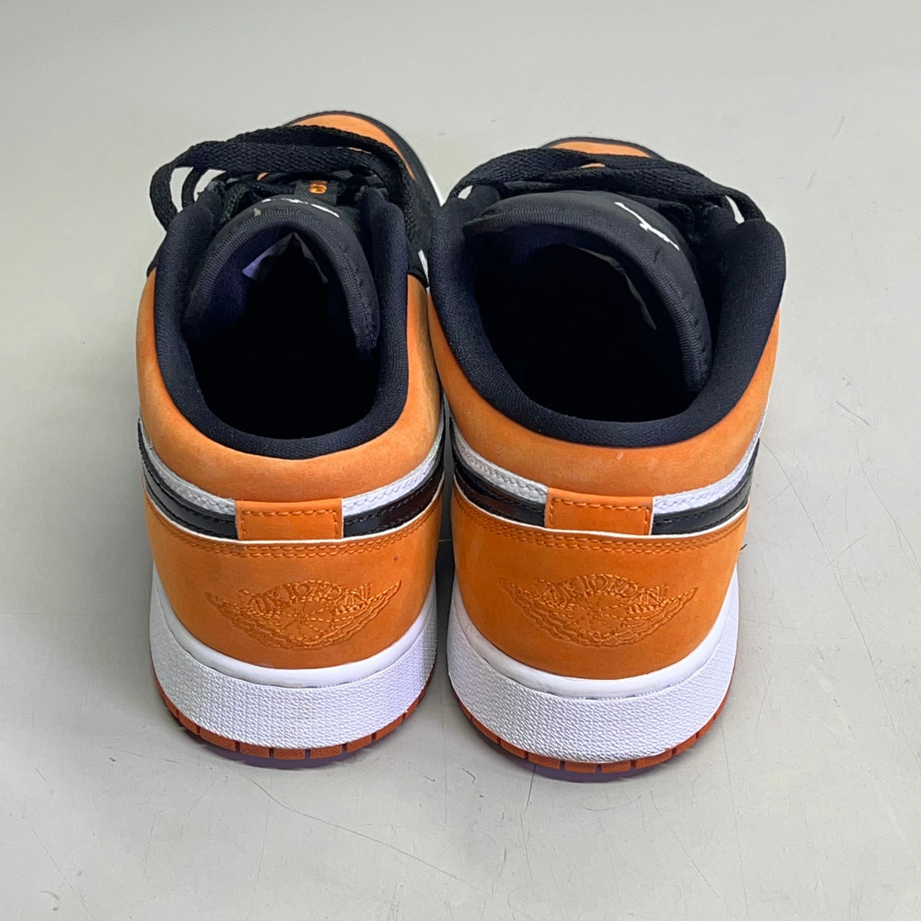 NIKE Air Jordan 1 Low Shattered Backboard Shoes Boys Sz 7Y Orange/Black (Pre-Owned)