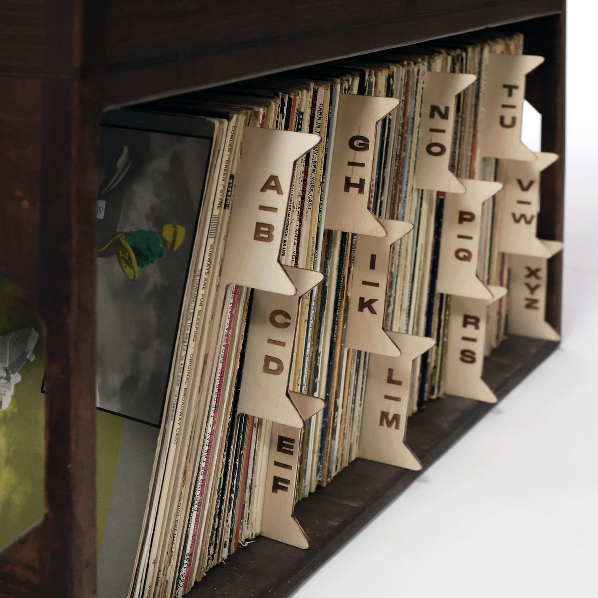 The Vinyl Record Dividers: Baltic Birch A-Z Organizers